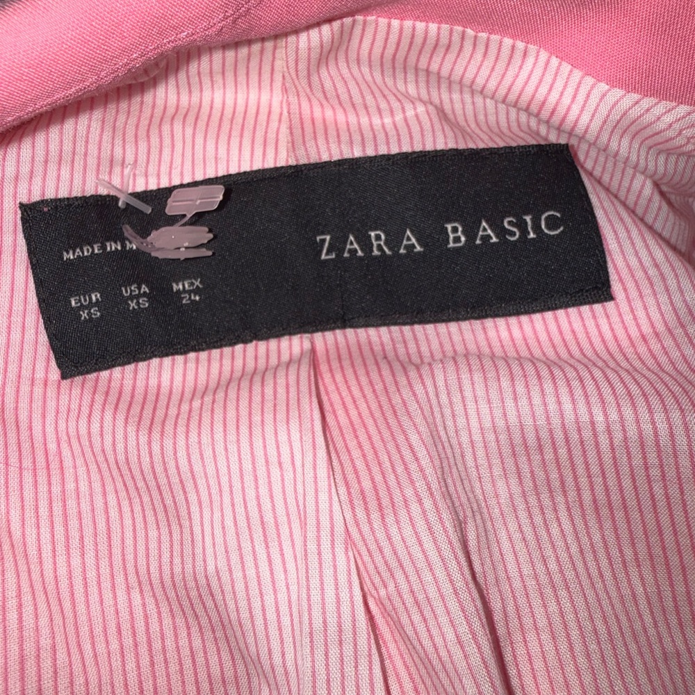 Zara Basic Bubblegum Pink Blazerxs - image 3